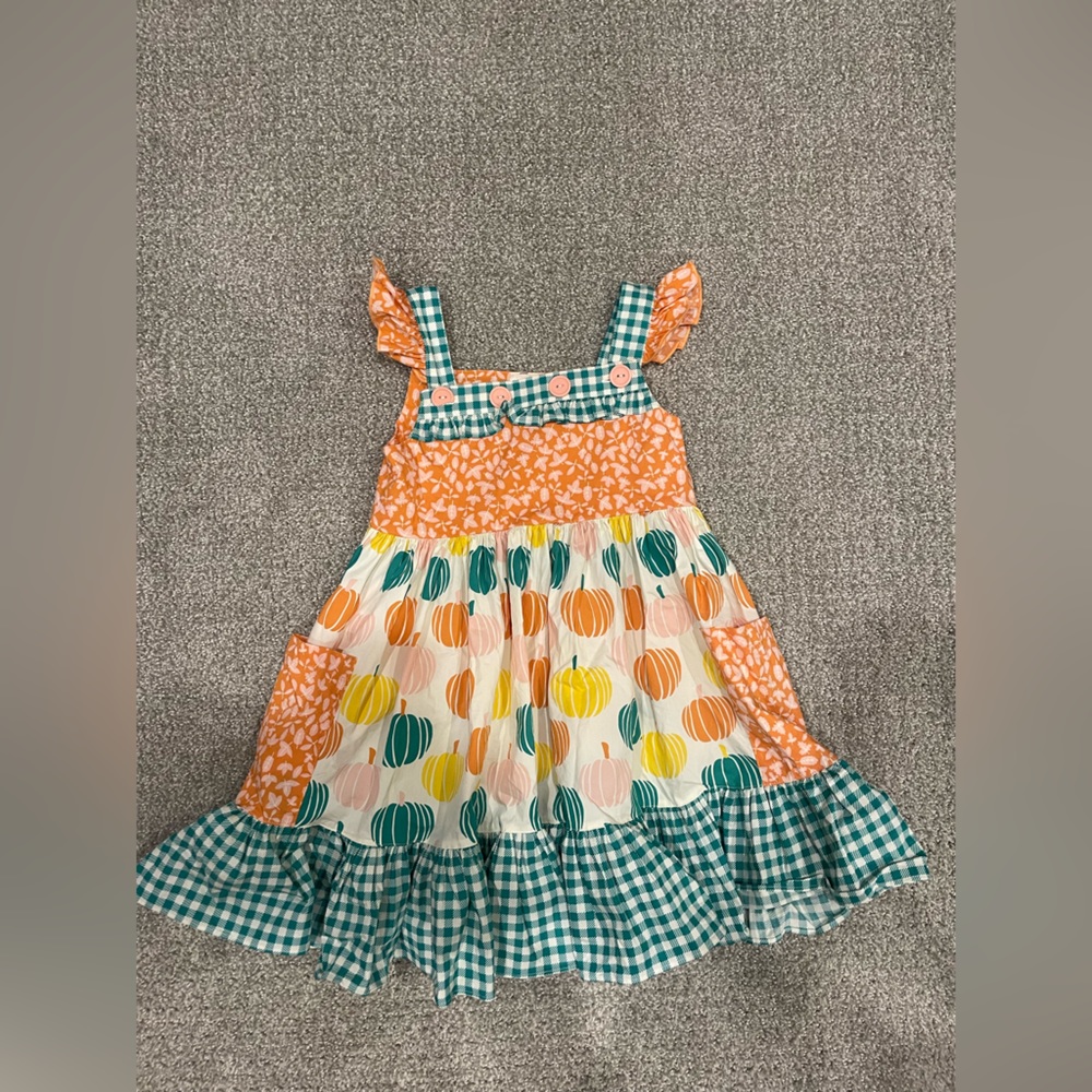 Eleanor Rose pumpkin dress | 6 kids